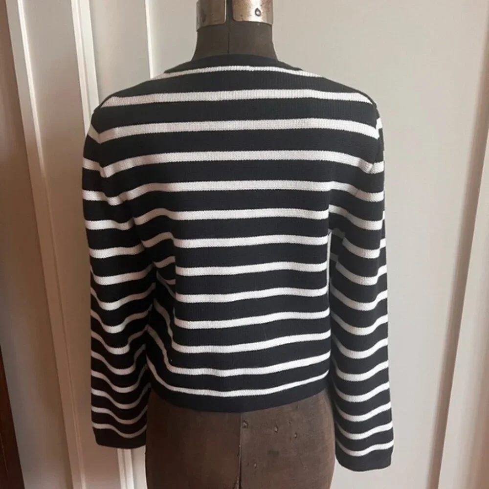 Striped Cotton Sweater Lady Jacket by J.Crew - Picture 2 of 6